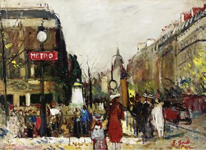Animation Around The Statue Of Danton, Odeon Metro Station — François Gall