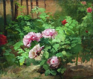 Roses — Konstantin Yegorovich Makovsky