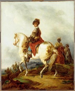 Cavalier Sur Un Cheval Blanc — Casanova François Joseph