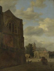 An Imaginary View Of Nijenrode Castle And The Sacristy Of Utrecht Cathedral — Jan Van Der Heyden