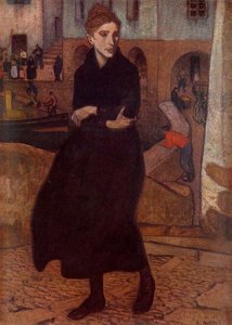 Pescadora en el puerto