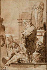 Men Sitting Or Standing — Giambattista Tiepolo