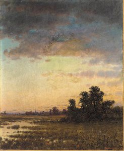 Landscape-sunset — John Joseph Enneking
