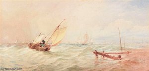 Sea Reach — Thomas Sewell Robins, Marine Painting