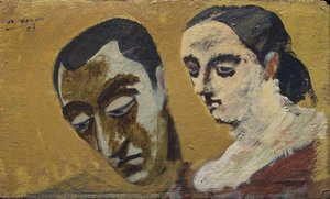 Portrait Of Myself And My Imaginary Wife — Arshile Gorky