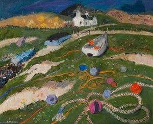 Boats And Houses At Clachtoll — David Mcclure