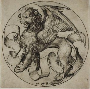 The Lion Of Saint Mark — Martin Schongauer