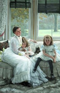 Catherine Smith Gill (d.1916), And Two Of Her Children — Jacques Joseph (james ) Tissot