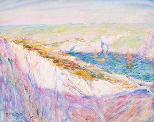 Chalk Cliffs At Goulphar Bay, (1907) — John Peter Russell