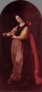 St Agatha — Francisco De Zurbarán, Baroque Dramatic Intensity