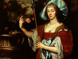 Lady Dorothy Sydney, Lady Spencer, Later Countess Of Sunderland — Sir Anthony Van Dyck