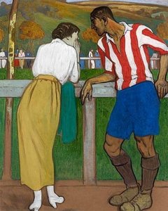 Diálogo en el campo de sport