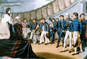 Sailors At Prayer On Board Lord Nelsons Ship