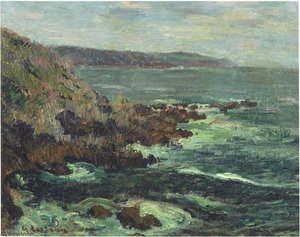 Rock Cliffs By The Sea In Britain — Gustave Loiseau