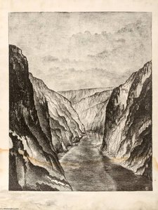 Looking Upstream Through Black Canyon. Boulder Dam Site. Nevada — Adrian D Clem