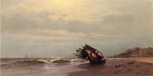 Shipwreck On A Sandy Beach — Francis A Silva