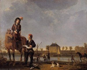 Equestrian Portrait Of Pieter De Roovere — Aelbert Jacobsz Cuyp