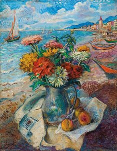 American Still Life On The Beach — David Davidovich Burliuk
