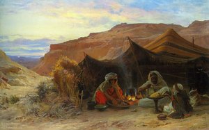 Bedouins in the desert.