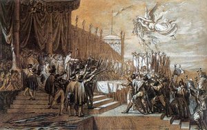Study For The Distribution Of The Eagle Standards — Jacques-louis David, Neoclassicism