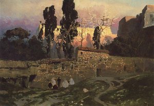 Constantinople (istanbul). Eski Sarayskiy Garden. — Vasily Dmitrievich Polenov, Realism