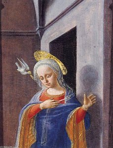 Annunciation (detail) — Filippo Di Tommaso Lippi