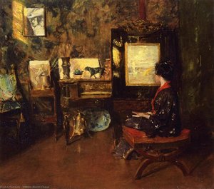 Alice In The Shinnecock Studio — William Merritt Chase