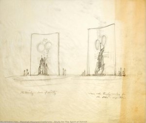 Study For The Spirit Of Detroit — Marshall Maynard Fredericks
