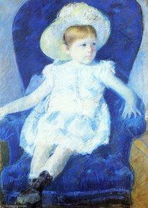 Elsie In A Blue Chair — Mary Stevenson Cassatt