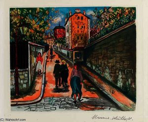 Street To Norvins Montmartre — Maurice Utrillo