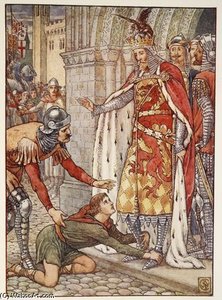 Young Owen Appeals To The King — Walter Crane