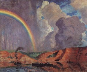Volga. Rainbow — Boris Mikhailovich Kustodiev