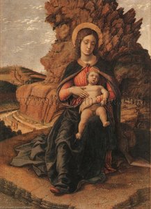 Madonna And Child, Tempera On Wood, Galleria — Andrea Mantegna, Early Renaissance