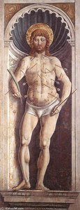 St Sebastian (on The Pillar) — Benozzo Gozzoli, Early Renaissance