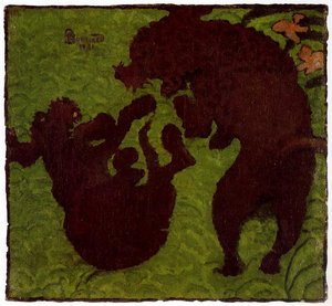 Two Dogs Playing — Pierre Bonnard