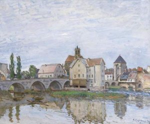 Moret On Long Time Gray — Alfred Sisley