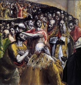 The Adoration Of The Name Of Jesus (detail) — El Greco, Baroque