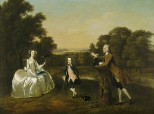 Mr And Mrs Van Harthals And Their Son — Arthur William Devis
