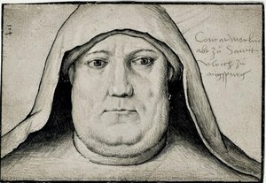 Konrad Mörlin, Benediktinerabt An St. Ulrich Und Afra, Augsburg — Hans The Elder Holbein