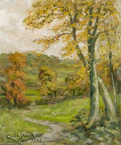 View From The Ridgeway To Totteridge, In Autumn — Henry Childe Pocock