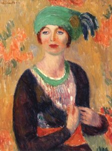 Girl In Green Turban — William James Glackens, Impressionism