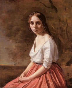 Young Woman — Jean-baptiste-camille Corot, Romanticism