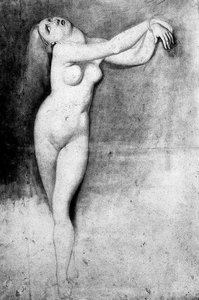 Study After Ingres ''angelica Chained To The Rock'' — Georges Seurat, Post-impressionism