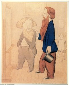 Ford Madox Brown Being Patronised By Holman Hunt — Sir Max Beerbohm