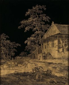 Shepherd At A Farmstead, Leendert Overbeek, 1780 - 1815 — Leendert Overbeek
