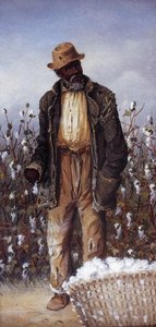 Old Negro Man With Basket Of Cotton — William Aiken Walker