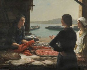 The Fish Stall — Frederick William Elwell