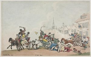 A Cart Race — Thomas Rowlandson