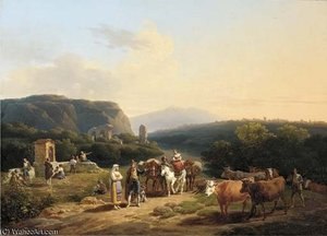 Paysage Italien — Charles Emile Hippolyte Lecomte Vernet