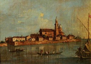 View Of The Island Of San Andrea Della Certosa, Venice — Francesco Lazzaro Guardi